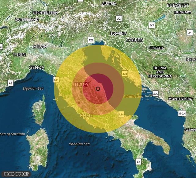Questa notte scossa di terremoto di magnitudo 3.8 da Treia