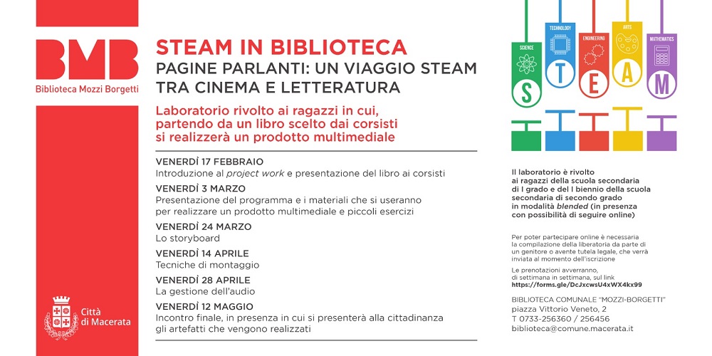 Montefano: Steam in Biblioteca: pagine parlanti, un viaggio tra cinema e letteratura