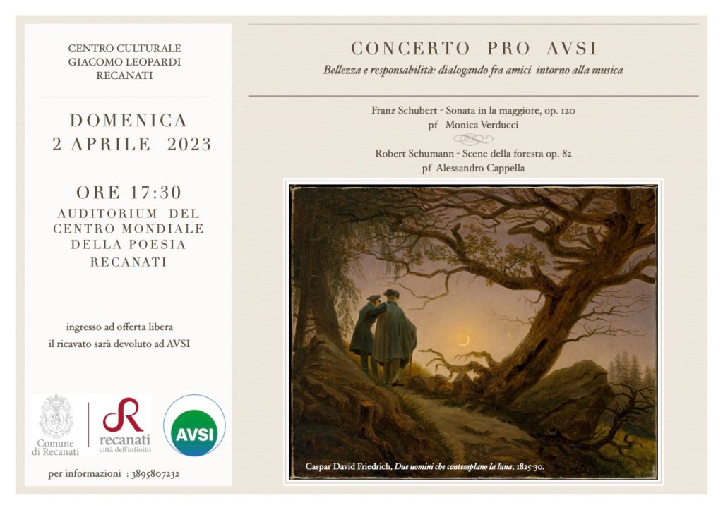 Concerto di Beneficenza a favore di AVSI – Domenica 2 aprile ore 17.30 a Recanati