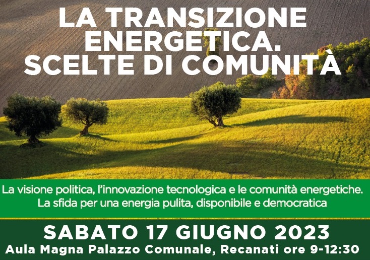 Recanati. Il PD dibatte su “La transizione energetica. Scelte di comunità”