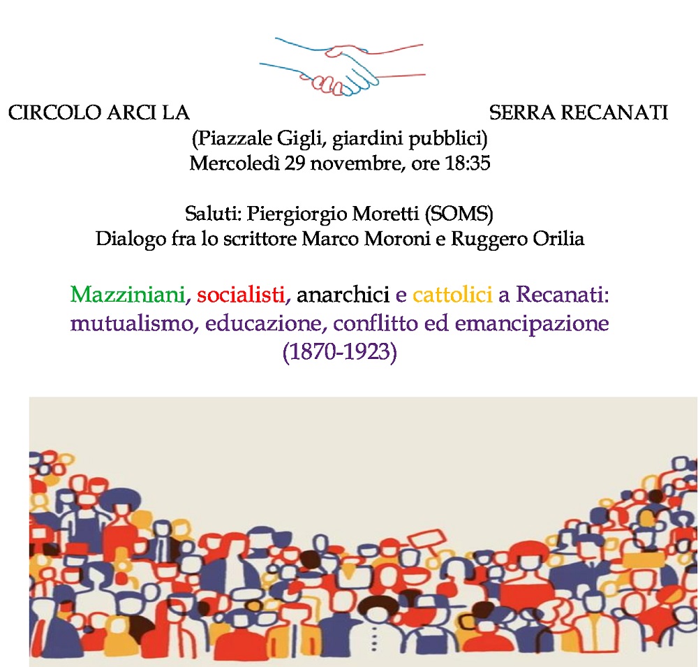 “Contestazione globale” a Recanati con Circolo ARCI La Serra, sezione locale ANPI e Centro Fonti San Lorenzo: