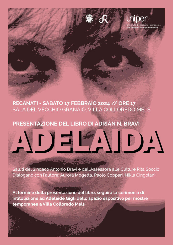 Presentazione del libro “Adelaida” di Adrian Bravi sabato 17 febbraio