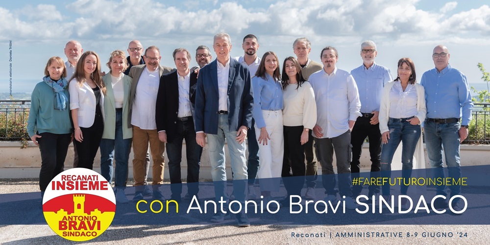 Recanati Insieme: ecco i sedici a sostegno di Antonio Bravi