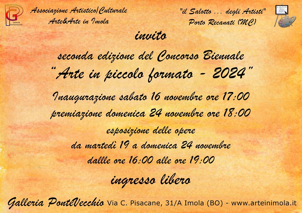 Mostra/Concorso nella Galleria Pontevecchio di Imola