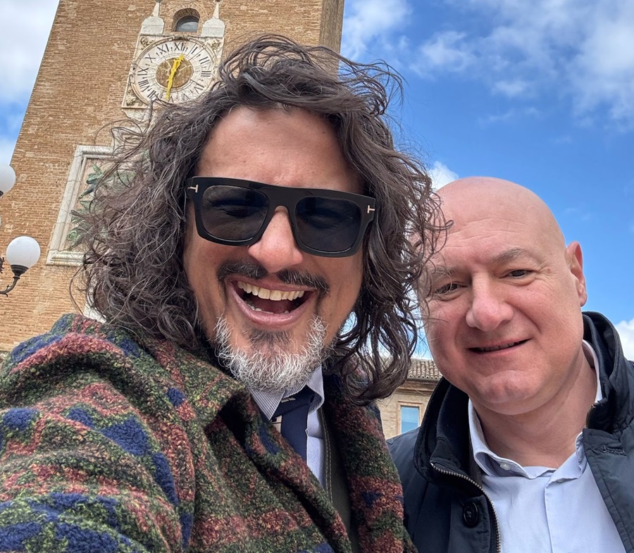 Alessandro Borghese a Recanati: lo chef incontra il sindaco Pepa per le riprese di “4 Ristoranti”