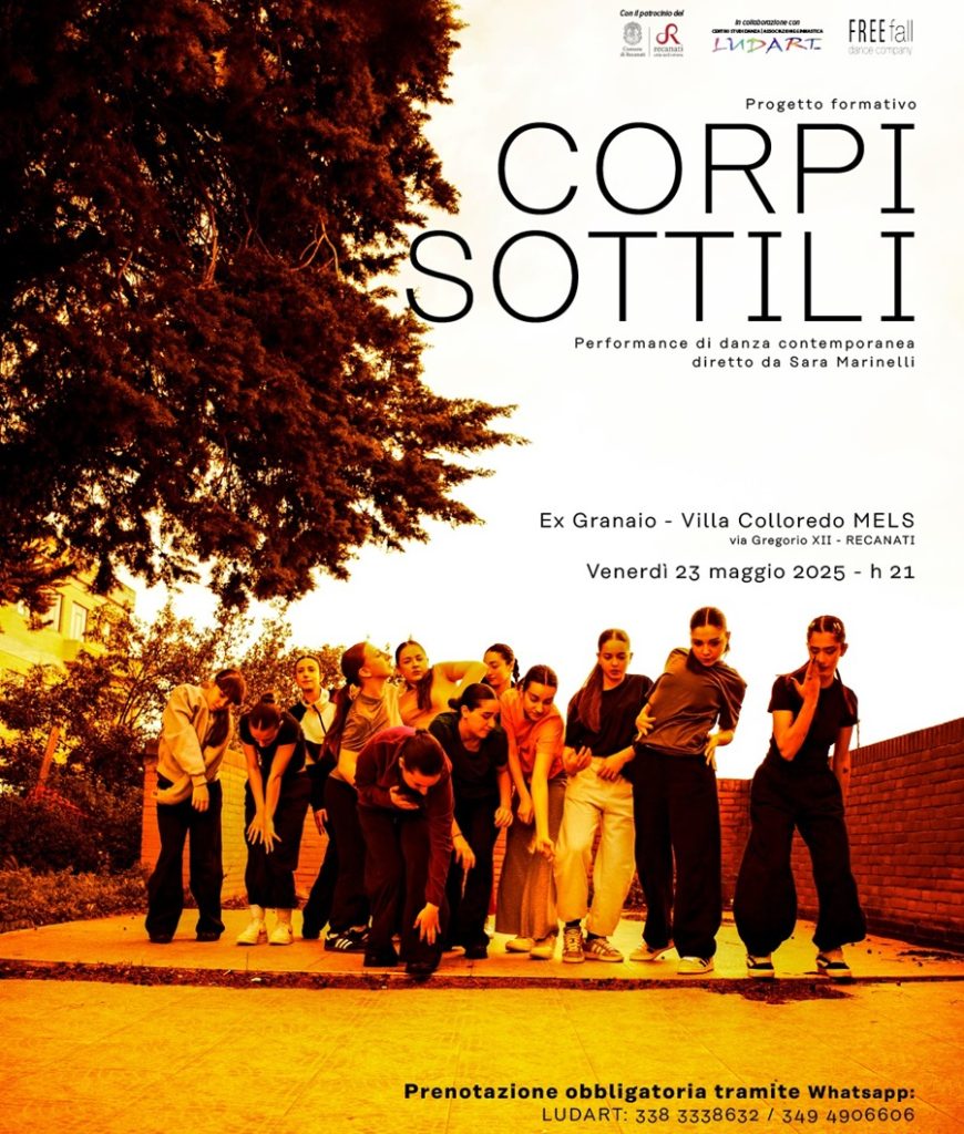 “Corpi sottili”: spettacolo di danza contemporanea all’ex granaio di Villa Colloredo a Recanati