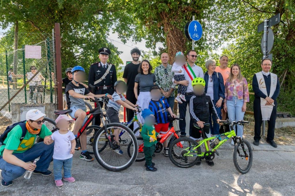 Inaugurato il secondo stralcio della pista ciclabile a Montecassiano