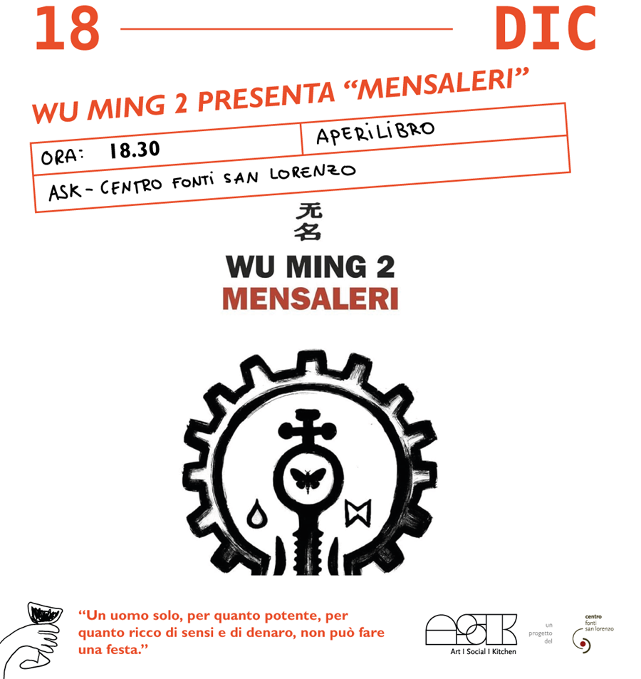 Presentazione del nuovo libro di Wu Ming 2 a Recanati