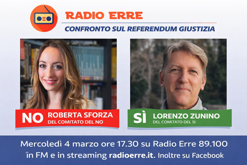 Referendum, confronto in diretta su Radio Erre: le ragioni del SI e del No a dibattito
