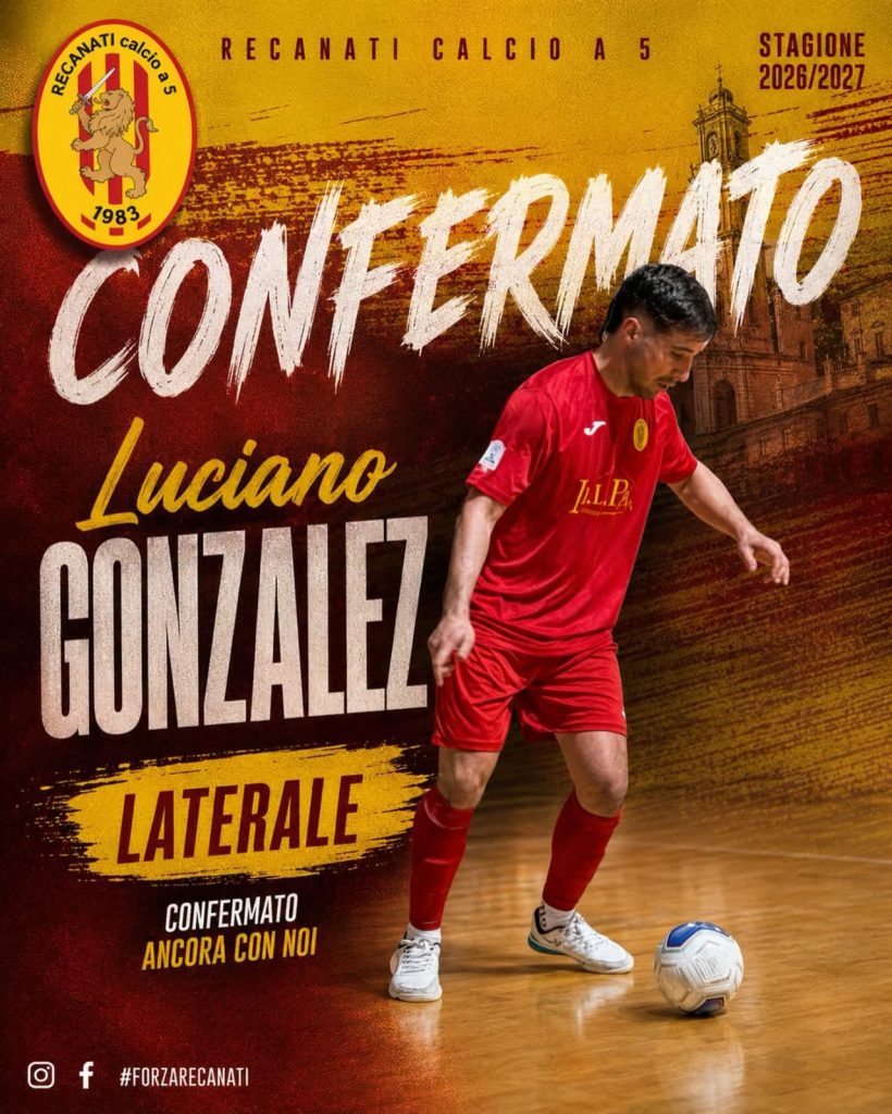 Lucho Gonzalez rinnova con il Recanati calcio a 5