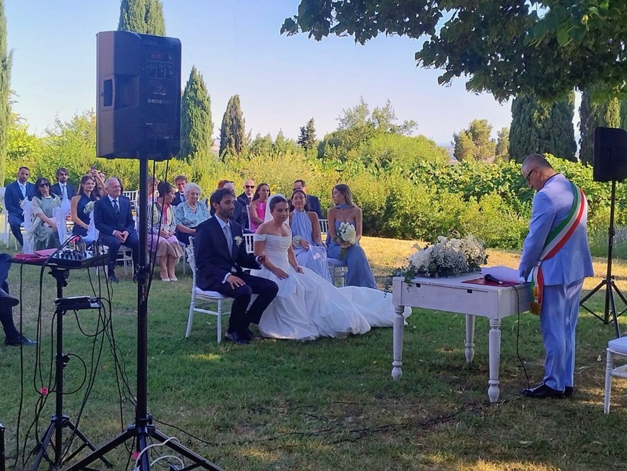 Primo matrimonio all’Orto del Colle dell’Infinito a Recanati