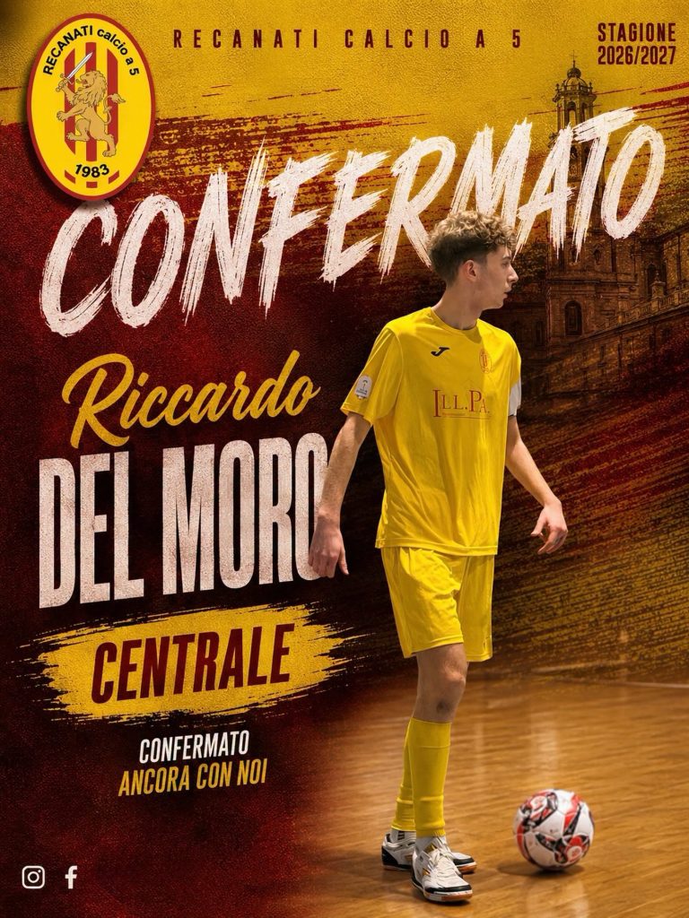 Riccardo del moro prosegue il suo percorso al Recanati calcio a 5
