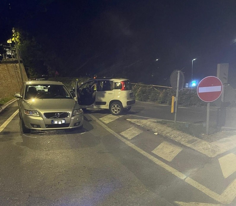 Incidente alla rotatoria del Crocefisso a Recanati