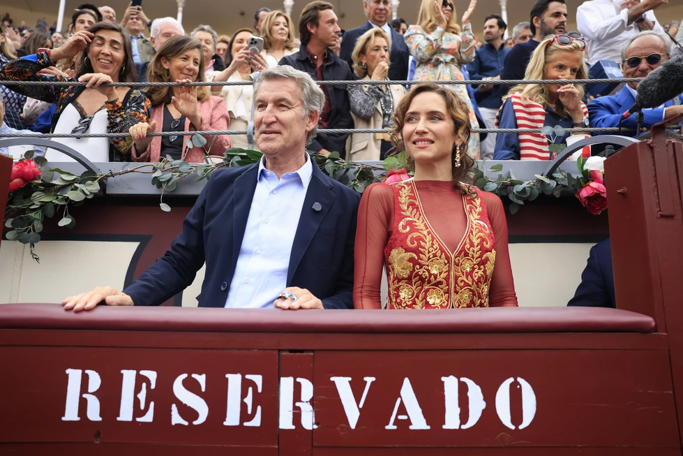 Isabel Díaz Ayuso, presidenta de la Comunidad de Madrid, asiste a la tradicional corrida de la Hispanidad que este año rinde homenaje a Ceuta