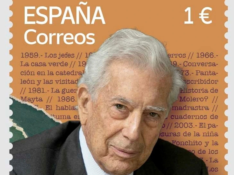 Sello conmemorativo a Mario Vargas Llosa