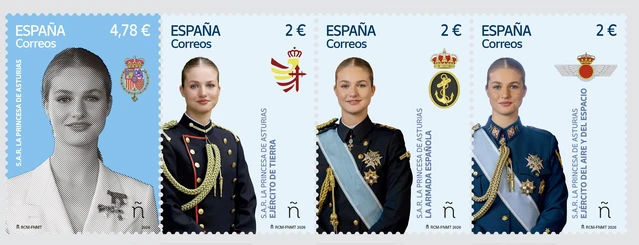 Sello conmemorativo dedicado a la formación militar de la Princesa de Asturias