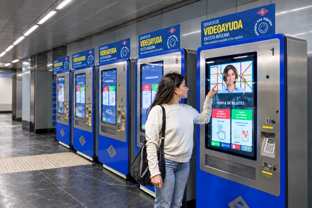 Metro de Madrid activa teleasistencia por videollamada en sus máquinas expendedoras