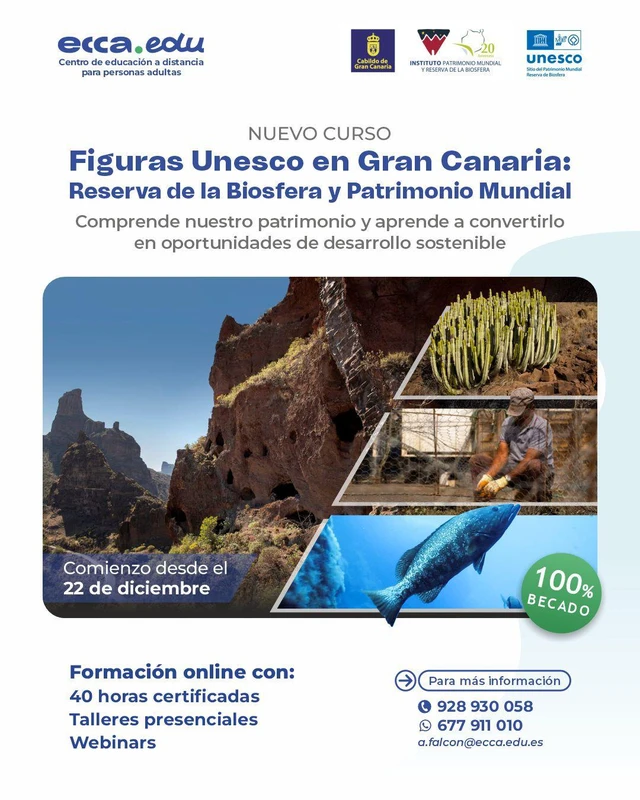 Un curso profundiza en los valores de Patrimonio Mundial y Reserva de la Biosfera y en las vías que abren al desarrollo sostenible de Gran Canaria
