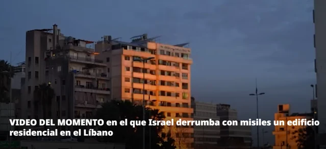 Israel derrumba con misiles un edificio residencial en el Líbano