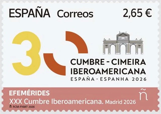 Sello conmemorativo de la XXX Cumbre Iberoamericana Madrid 2026