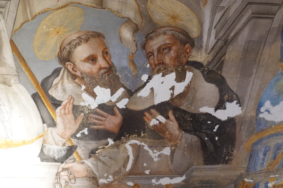 Restauración de los murales barrocos de la capilla del IES San Isidro de Madrid