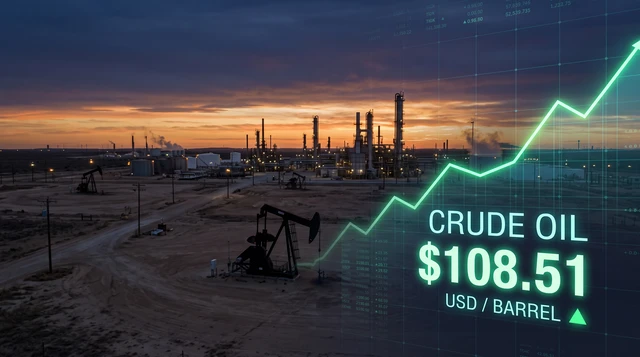 El precio del petróleo supera los 108 dólares por barril