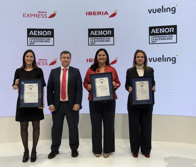 Iberia Express, Iberia y Vueling reciben Certificación Compromiso con la Accesibilidad 360º de AENOR
