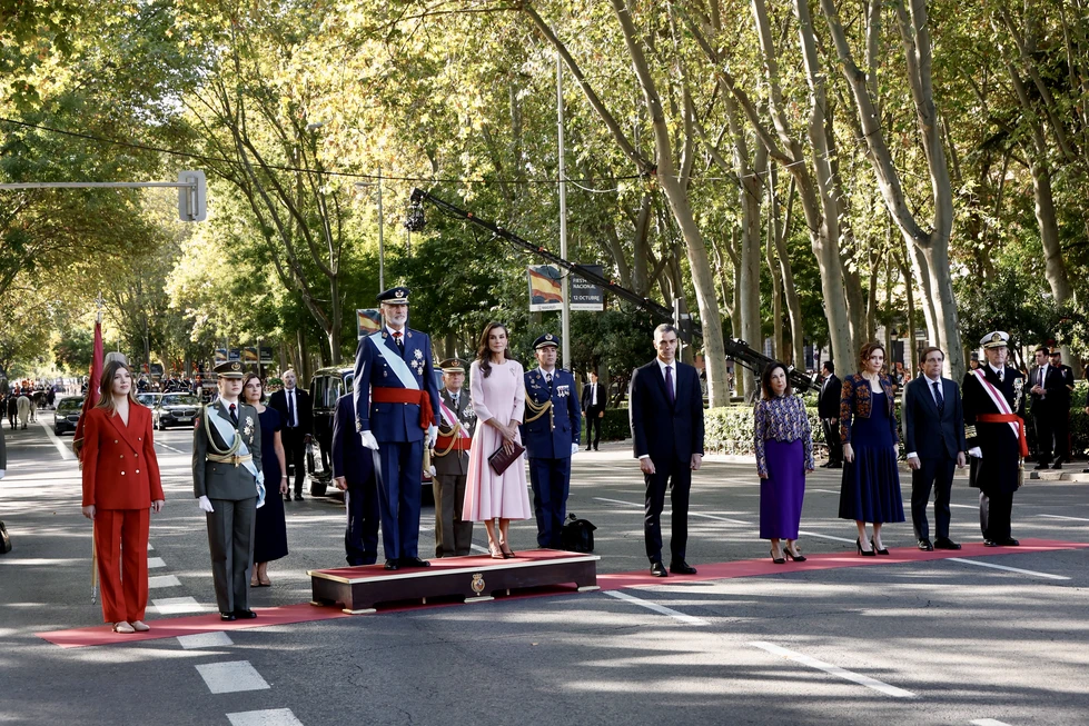 Isabel Díaz Ayuso, presidenta de la Comunidad de Madrid asiste a los actos del 12 de octubre, presididos por Sus Majestades los Reyes