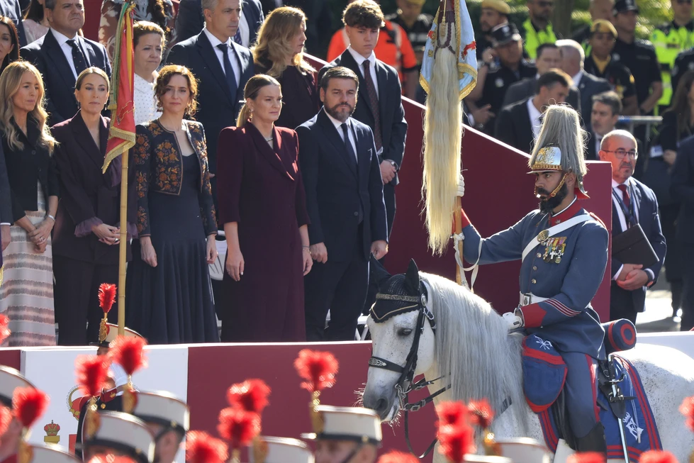 Isabel Díaz Ayuso, presidenta de la Comunidad de Madrid asiste a los actos del 12 de octubre, presididos por Sus Majestades los Reyes