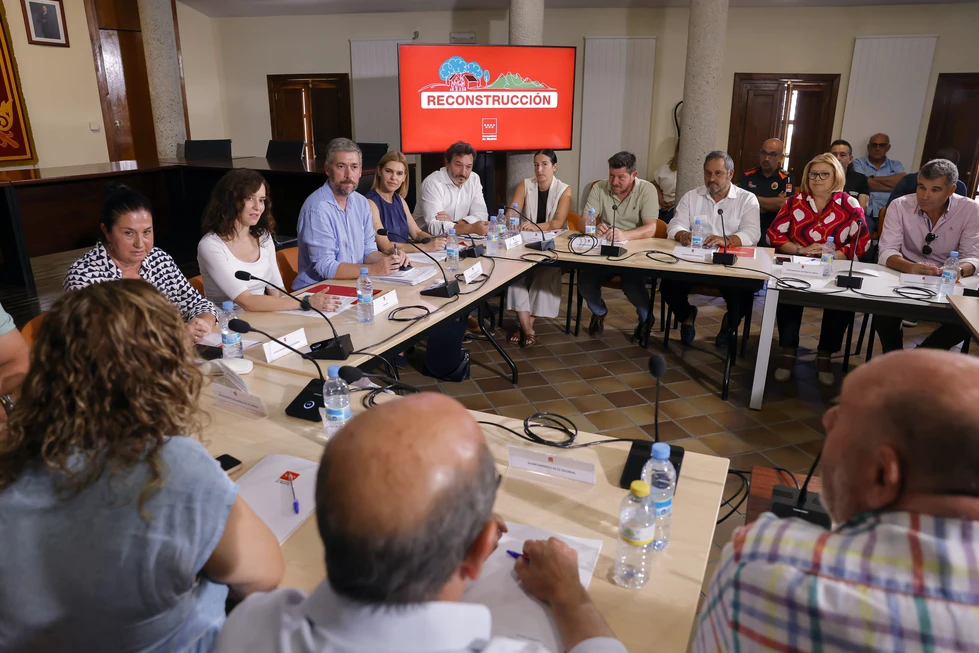 Díaz Ayuso anuncia que más del 88% de las medidas urgentes para reconstruir la Sierra Oeste ya están en marcha o finalizadas