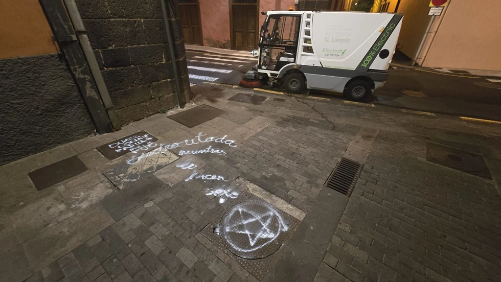 Buscan a los autores de los actos vandálicos al centro histórico de La Laguna