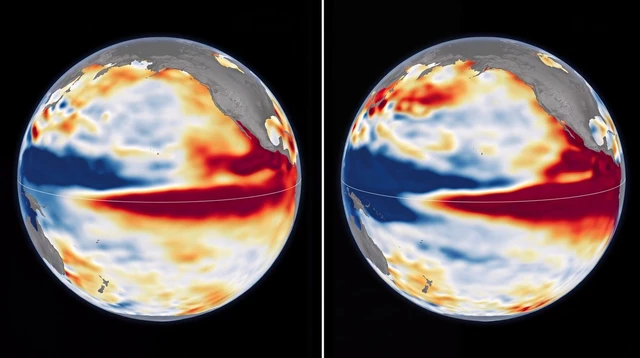 La NASA compara el fenómeno de El Niño de los años 1997, 2015 y 2026
