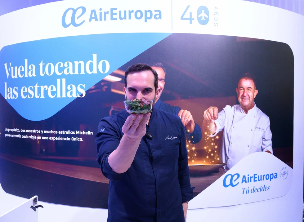 Mario Sandoval diseña los menús de clase Business en Air Europa / TVi