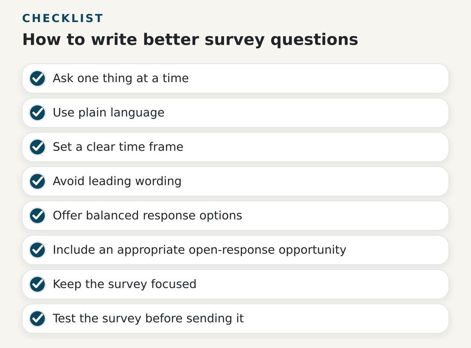 How to write better survey questions