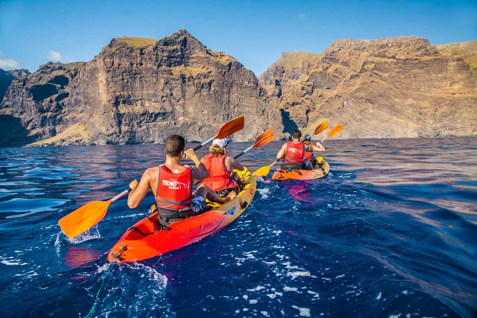 Avistamiento de cetáceos y kayak en Los Gigantes, Tenerife, ha sido elegida como una de las mejores experiencias acuáticas de España