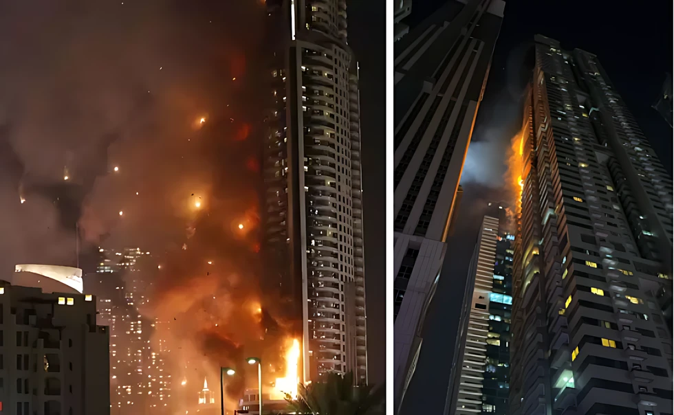 Un devastador incendio conmocionó a Dubái